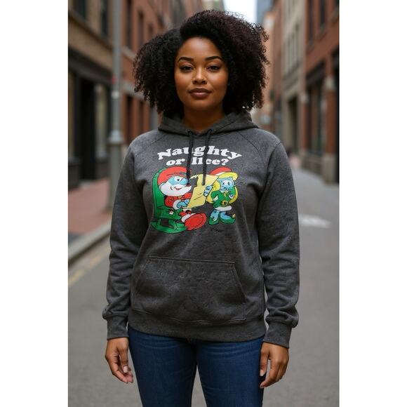 Torrid 2x Smurfs Hoodie Women’s Christmas Sweatshirt Holiday Smurfette Red - Picture 2 of 7